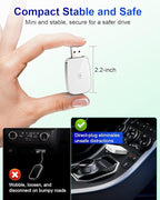 Wireless CarPlay Adapter for Apple iPhone, Convert Wired CarPlay to Wireless, Mini Size with USB-A to USB-C Adapter, Stable Control & No Delay Latency, White