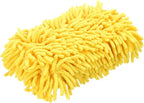 HARFINGTON Car Wash Sponge 9.1" x 4.7" Chenille Microfiber Mitt Scratch-Free Absorbent Scour Scrubber Cleaning Sponge for Washing Detailing on Cars, Trucks, SUV, Boats, RVs, Yellow