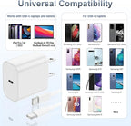 iPhone 17 16 15 Fast Charger and 10ft Type C to C Cable Cord Long, USB C Charging Block for Apple iPhone 17 Pro Max/17 Air/16 Pro/15 Plus,iPad 12.9/11 inch/4/3/Mini,Wall Plug Power Adapter Cube Brick