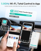 BOTSLAB 4K Dash Cam Front and Rear, 64GB SD Card Included, 170° Ultra Wide 4K+2K Dashcam with ADAS, Night Vision, 24/7 Parking Mode, IMX415 STARVIS Sensor, WDR, 5.8GHz WiFi,Built-in GPS,Loop Recording