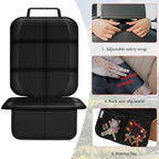 Meolsaek Car Seat Protector for Child Car Seat, Durable 600D Fabric Waterproof Car Seat Cover with Thick Pad Non-Slip Backing，No Imprints (Thicker Black-1pc)