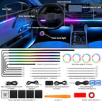 Acrylic Interior Car LED Strip Light,RGB 22 in 1 Neon Ambient Lighting Kits,Car Ambient Lighting with APP Control,LED Lights for Cars with Music Sync Dynamic Dreamcolor