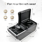 Coverado Center Console, Universal Bench Seat Center Console, Truck Back Seat Car Organizer with Cup Holder, Rear Central Car Armrest Box with Storage, Gray
