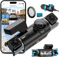 IIWEY 4 Channel Dash Cam 360° View, STARVIS 2 Front 2.7K Rear 2K Inside 1080P x2, 8IR LEDs Night Vision 3.0, PlateTag AI for Plate Clarity, 5GHz WiFi GPS, Voice Control, 24/7 Parking Mode, 128GB Card