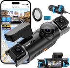 IIWEY 4 Channel Dash Cam 360° View, STARVIS 2 Front 2.7K Rear 2K Inside 1080P x2, 8IR LEDs Night Vision 3.0, PlateTag AI for Plate Clarity, 5GHz WiFi GPS, Voice Control, 24/7 Parking Mode, 128GB Card