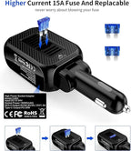 SUPERONE 180W Cigarette Lighter Splitter with 20W PD, 2-Socket Cigarette Lighter Adapter, Fast USB C Car Charger with Type-C 20W PD & QC 3.0 for Dash Cam, GPS, iPad/Laptop/iPhone 17/16/15/14/Samsung
