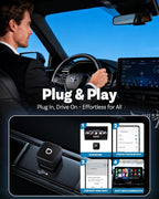 OTTOCAST Mini Slim, 2026 Upgrade 2in1 Wireless CarPlay & Android Auto Adapter, Plug & Play, WLAN Dual-Band 2.4G+5G, Auto Reconnect, Compatible with After 2016 Cars with Wired CarPlay/AA (USB Type-C)