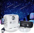 AMKI High Power 32W Twinkle 1000pcs 0.03in 13.1ft Fiber Optic Light Starlight Headliner Kit,Pure White Meteor Shooting Star 150pcs Fiber,Sound Mode Starlight Box for Car Movie Theater Home Ceiling