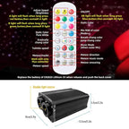 Twinkle Fiber Optic Lights Engine Dual Port Dual Color,Bluetooth APP/Music Sync/Remote Control RGBW Fiber Optic Driver for All Kinds of Fiber Optic Cable/Star Ceiling(OnlyLED Light Source)
