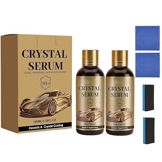 PTZ Crystal Serum, Ceramic Coating for Cars, 9H Graphene Coating for Auto Car Detailing, High Gloss Shine (2PCS)