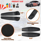Front Rear Door Pocket Liners Compatible with 2025 2026 New Tesla Model Y Juniper Side Door Organizer Tray Inner Storage Insert Protector Interior Accessories - TPE Material, Black, 4 Pieces