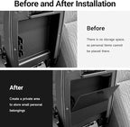 YOJOJOCO Center Console Hidden Box Organizer Compatible with Toyota 2016-2020 2021 2022 2023 Tacoma Accessories ABS Material Secret Compartment