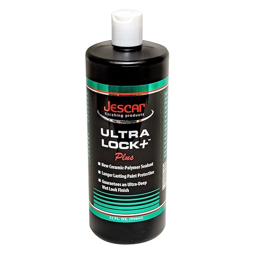 Jescar Ultra Lock + - 32oz | SiO2-Infused Advanced Polymer Sealant for Long-Lasting Paint Protection and High Gloss Finish – UV Protection, Easy Application, Safe for Cars, Boats, RVs, and Motorcycles