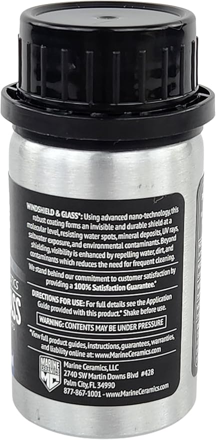 Professional Windshield & Glass Ceramic Coating (50ml) / 18 Month Protection, Increase Visibility, Prevents Water Spots, Staining & Scratches/For Glass, Isinglass, Plexiglass