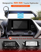 pop-tech Magnetic Car Mount for Toyota Highlander 2020 2021 2022 2023 2024 2025 2026: for MagSafe Strong Magnets Cell Phone Holder Fit 8-Inch Touch Screen Cradles for iPhone Accessories
