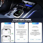 Wireless Carplay Adapter, 2025 Upgrade Converts Wired to Wireless Adapter for iPhone, Auto Connect Dongle for Apple Car Play, Bluetooth No Delay Control for Cars from 2016 and iOS 10+, Silver