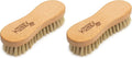 KONEX Nylon Fiber Economy Utility Cleaning Hand Brush | Heavy Duty Hand-Held Scrub Brush Stiff Bristles | Wooden Body, Ideal Scrub Brushes for Cleaning (Peanut Shaped) (Pack of 2)
