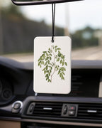 Rustic Green Botanical Car Air Freshener 4 Pcs Coconut Scented, Floral Car Accessories Mirror Decor for Women, Cottagecore Flower Aesthetic Hanging Air Freshener for Cars Closet Drawer Books