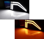 iJDMTOY Clear Lens White/Amber Full LED Illuminated Fender Side Marker Lights Compatible with 2021-up Gen14 Ford F-150 Truck (Excluding Raptor)