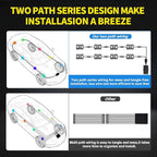 16 Pods Full Angle RGB Rock Lights, App/Remote Control Chasing Led Rock Lights with Music Mode Waterproof Multi-Color, Compatible with 12V Trucks Jeep UTV SUV ATV Off Road Golf Cart(Patented)