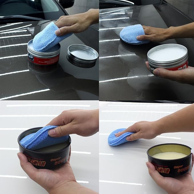 AutoCare Microfiber Wax Applicator, Ultra-Soft Pads with Finger Pocket for Cars, Foam Sponge (Blue, 5" Diameter, Pack of 10)