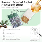 MYARO 20 Pack Cedar Scented Sachets - Woody Aroma Freshener Bags for Closet, Drawer & Car, Odor Eliminator for Clothes, Small Storage - Home Fragrance Potpourri Bags