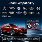 Wireless CarPlay Adapter for iPhone 2026 Upgrade, OEM-Level Stability with Lightning-Fast Instant Connection, One-Tap Device Switching, Ultra-Compact Design, for Cars with Factory Wired CarPlay