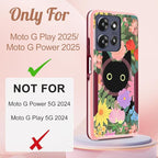 LISEVOfor Moto G Power 2025 Case - for Motorola Moto G Play 2025 Case Compatible with MagSafe Women Cute Girls Magnetic Protective Phone Cover Girly Cat Flower Floral Heavy Duty Shockproof