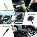 Car Detailing Kit Car Detailing Brush Set 62'' Mop Sponge with Long Handle&Chenille Replacement Head Auto Detailing Brushes Car Wash Kit Car Accessories Car Cleaning Tools for Interior/Exterior/Wheels