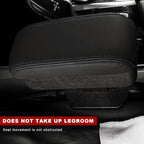 Car Armrest Storage Box with Cup Holder, Adjustable Leather Auto Seat Gap Filler Armrest Extender Pad, Liftable Forearm Wrist Support Center Console Storage Case for SUV Truck (Black)
