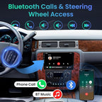 8G+128G Car Radio for Chevy Silverado Tahoe Suburban GMC Yukon 2007-2013: 8Core Android 15 Stereo with QLED HD Touchscreen Wireless CarPlay Android Auto Build-in GPS 5G WiFi DSP 48EQ Backup Camera