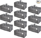 VENO 10 Pack Heavy Duty Moving Bags with Backpack Straps, Zippers & Handles, Extra Large Packing Bags for College Dorm Essentials, Moving Supplies Alternative to Cardboard Moving Boxes