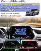 PZK Car Phone Mount for 2020-2025 2026 Toyota Highlander L/LE/Hybrid XLE/Nightshade Accessories 8-inch Screen Magnetic 15W Fast Wireless Charger Cell Phone Holder Not Affect Vent (Not fit 12.3 inch)