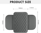 Stacool Upgraded Car Center Console Cover,Microfiber Leather Car Armrest Cover Cushion with 2 Storage Bags,Universal Car Armrest Storage Box (Gray)