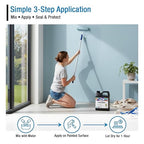 RainGuardPro Acrylic Paint Sealer 5 Gallons | Indoor Outdoor Protection | Water-Based, VOC-Free | Shields Surfaces from Water, UV, Weather | Easy Application | Semi-Satin Finish