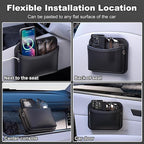 2Pcs Car Side Pocket Organizer, Strap Mini Storage Bag for Cell Phone, Wallet, Key, Glasses, Multifunctional Car Organizer Accessories for Car Seat, Door, Window, Console, 7 * 4.3 * 2.2inch