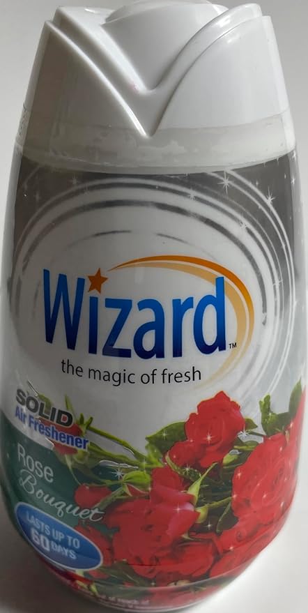 Wizard The Magic of Fresh gel Air Freshener, solid air freshener 7.8 oz Rose bouquet (Pack of 6)