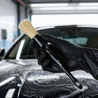 5PCS Car Detailing Brush,Boars Hair Detailing Brush Set, No Scratch,Ultra Soft for Interior and Exterior Car Cleaning, Dashboard, Leather Seat,Air Vents Wheels,Tires