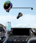 Qi2.2 25W Magnetic Car Mount Charger for 2025 2026 Toyota Camry Accessories, for Fast Charging Cell Phone Holder 12.3 Inch Screen Fixed Clip with Cooling Fan＆54W Fast Adapter