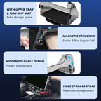 Hideable Under Screen Storage Organizer Compatible with Tesla Model Y 2024-2020(Not Juniper)/Model 3 2023-2017 Accessories Black (Not Model Y Juniper 2025-2026/Model 3 Highland 2024-2025)
