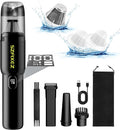 Handheld Car Vacuum Cleaner, Cordless Portable 20KPA Powerful Suction With LED Light, 2-in-1 Air Inflator, Low Noise Rechargeable Mini for Car Home Pet Office