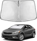 EcoNour Windshield Sunshade for Kia Forte 2019-2023 2024 2025, Sun Visor for Front Windshield & Window Sun Shade Cover, UV Heat Blocker & Protector, Car Accessories