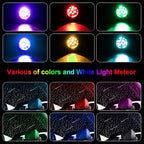 AKEPO Small Size 16W Twinkle Meteor APP Fiber Optic Light Kits, Shooting Star+RGBW Music Activated 550pcs 0.03in/0.75mm 9.8ft/3m Optical Fiber Star Ceiling Light Kit for Car Starlight Headliner/Home
