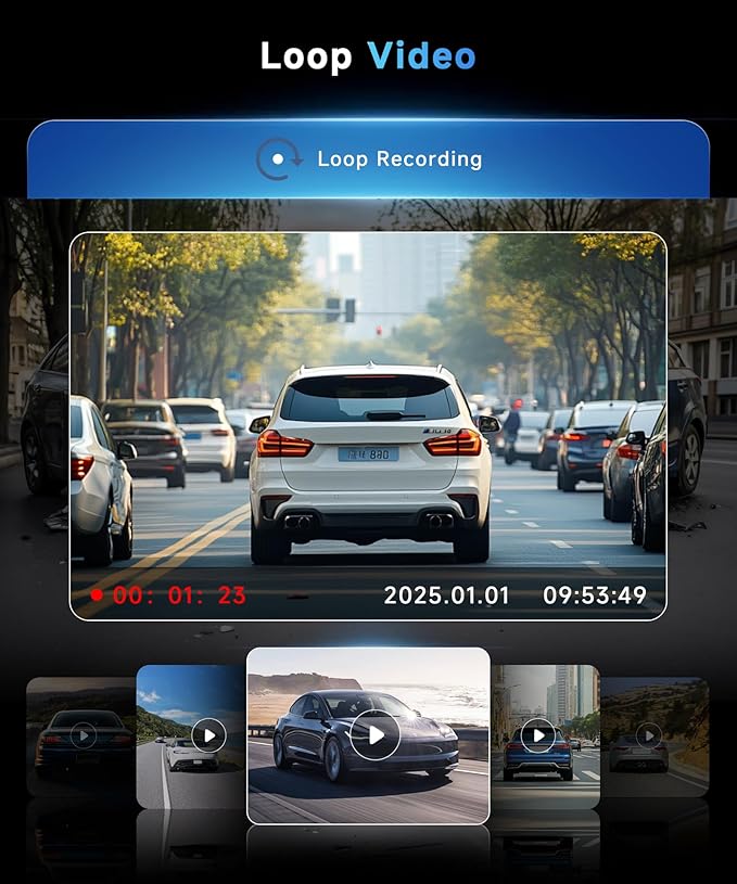 2 Channel 4K Dash Cam Front and Rear, 3.16 Inch Dash Camera Support WiFi GPS Starlight Night Vision Sensitive Motion Detection 24/7 Recording Parking Mode Monitor Reversing Help ADAS BSD LCA