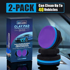 Synthetic Clay, 2-Pack Hand Clay Bar Pad for Car Auto Detailing, Cleansing, Paint Surface Prep Tool for Waxing & Polishing (Blue Purple)