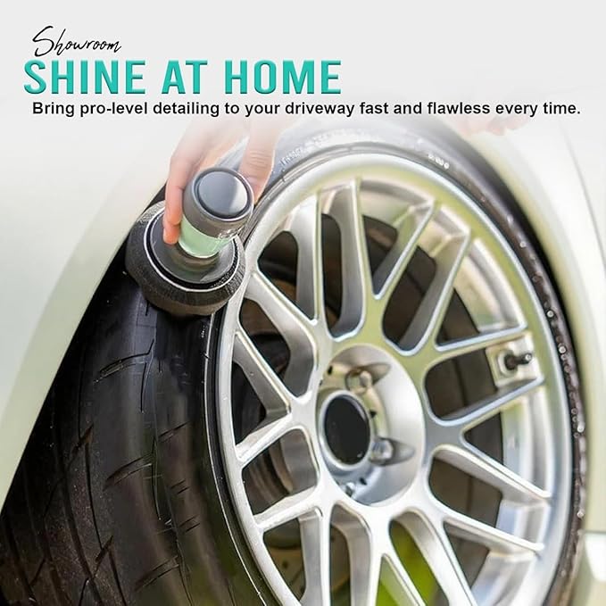Flow Tire Shine Applicator Pad for Cars & Trucks, Reusable Tire Dressing Applicator, No-Drip Streak-Free Finish, Works with Tire Shine Gels, Sprays & Dressings