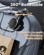 Magsafe Phone Holder for Backseat, Hideable Storage Key Bag & Bendable Strong Magnetic Seat Phone Holder for Kids iPhone 15 Pro Max