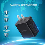 USB Wall Charger, Besgoods 5V 3A Fast Charging Block 3.0 Power Adapter 18W Compatible with Wireless Charger iPhone 16 15 14 Pro Max Galaxy S25 S24 S23 22 21 20 A03s Android Camping Fan Sun Lamp, 2Pack