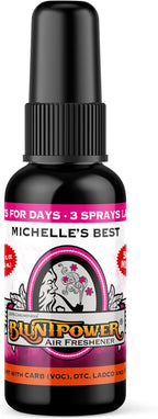 BluntPower (Michelle's Best, 1 Pack) Concentrated Air Freshener for Room and Car - Oil-Based Diffuser Spray Bottle - Long-Lasting Bathroom, Car Freshener, & Odor Eliminator