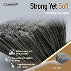 Nanoskin Professional 20 Inch Angled Brush with Salt & Pepper Polystyrene Bristles - Car Detailing and Cleaning Tool for Auto, Boat, RV Exterior & Wheels | Acid/Detergent Resistant, Ergonomic Handle